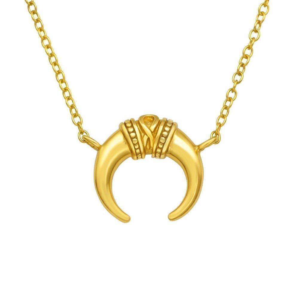 14k Gold Crescent Moon Necklace